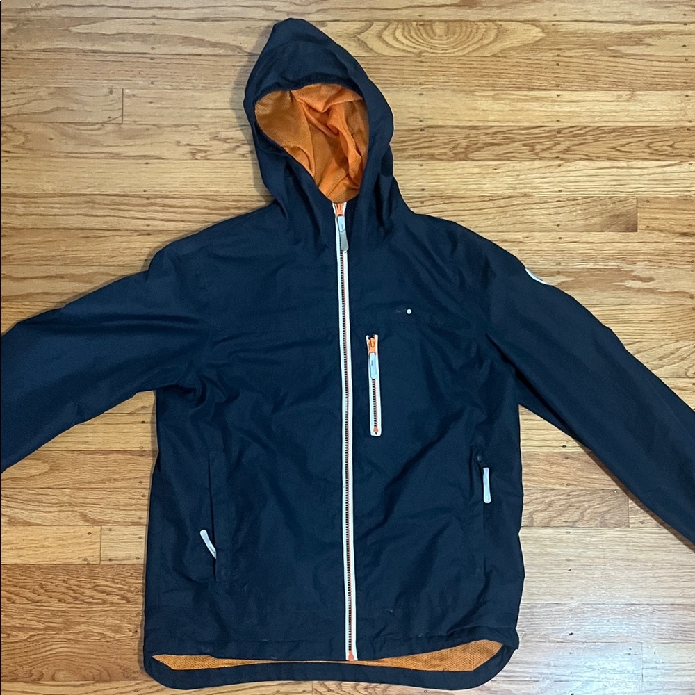 Kids Navy Blue and Orange Raincoat